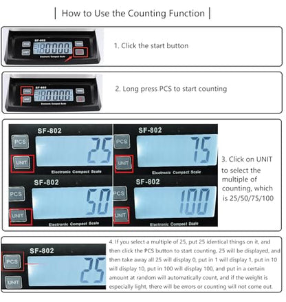 Copkim Large Digital Kitchen Scale 66LB 30kg Commercial Food Scale Stainless Bread Scale with LCD Display Commercial Weighing Devices for Baking Cooking(Silver)