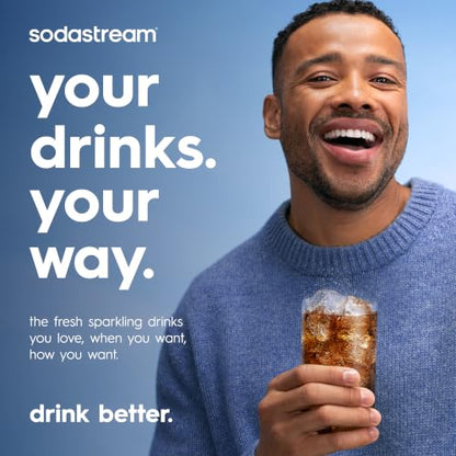 SodaStream ART Sparkling Water Maker, Value Bundle, Soda Maker, Includes 2 Quick Connect 60L CO2 Cylinders, 2 Dishwasher Safe BPA Free Bottles, 2 bubly Flavor Drops, Make your own Pepsi, Black