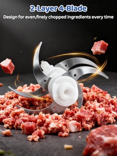 IRIITCH Food Processor with LED Timer, 800W Electric Chopper