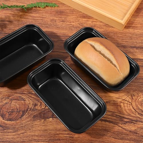12 Pcs Mini Loaf Pans for Baking Bread 6 x 3 x 2 Inches Nonstick Carbon Steel Small Banana Bread Pan Baking Breads Tins Tiny Meatloaf Pan for Home Oven Bakings Homemade Cake Sourdough and Meatloaf