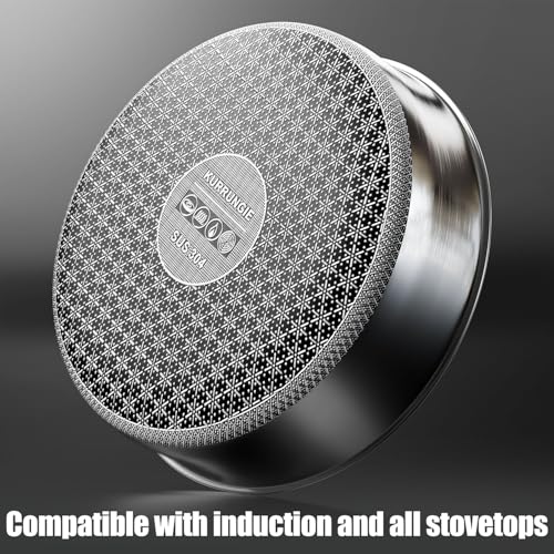 KURRUNGIE 5 Qt Sauté Pan with Lid, 10-inch 5 Ply Stainless Steel Sauce Pan with Lid, Non Stick Frying Pans, Cooking Pot Deep Frying Pan Non-Toxic, For Induction, Oven, Dishwasher Safe