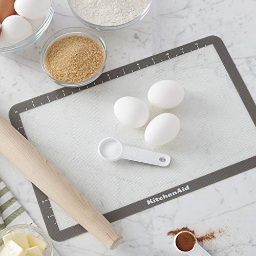 KitchenAid Silicone Medium Baking Mat, 9x14-Inch, Gray