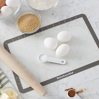 KitchenAid Silicone Medium Baking Mat, 9x14-Inch, Gray