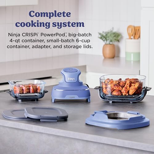 Ninja Crispi Glass Air Fryer, 4-in-1, Frosted Lilac, FN101PR
