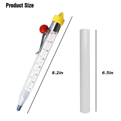 Candy Thermometer with Pot Clip, Candy Deep Fry Oil Thermometer, Instant Read Food Thermometer Kitchen Thermometer for Cooking, Candy Thermometer for Candy Making