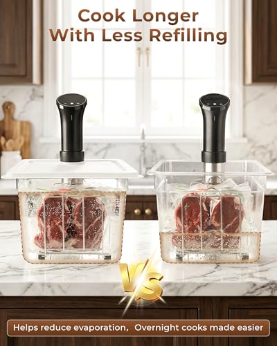 EVERIE Sous Vide Container Kit, 12 Qt with Lid, Rack & Sleeve