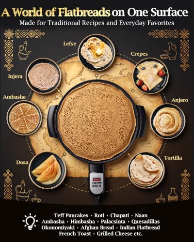 18.5 Inch Mogogo Injera Maker with Adjustable Temperature & Time