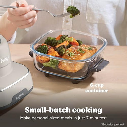 Ninja Crispi Glass Air Fryer, 4-in-1, Stone, FN101ST