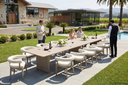 PURPLE LEAF Italian Patio Dining Set 13 Pieces with Cushion, Seamless Table