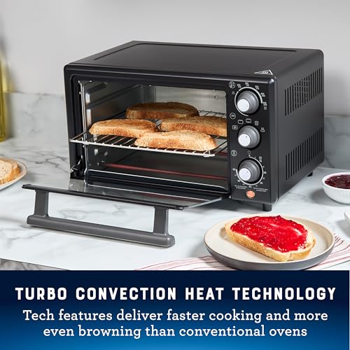 Oster® Compact Air Fryer Toaster Oven. Convection Countertop Pizza Oven, 4-Slice Toaster with 5 Cooking Functions – Air Fry, Bake, Toast, Broil, and Warm