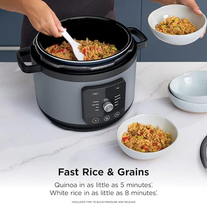 Ninja HyperHeat 9-in-1 Electric Pressure Cooker | 6.5 Qt Multi Cooker with Sear/Sauté, Slow Cooker, Rice Cooker, Sous Vide | 1200W | Fast Cooking, PFAS-Free Pot | Stone Purple | PC201SP