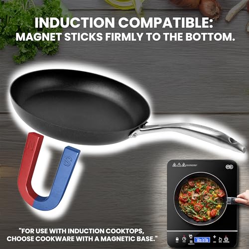 OMEO Portable Induction Cooktop Hot Plate Countertop Burner 1800 Watts Induction Burner with LCD Sensor Touch, LED Display, 10 Temperature Levels, Child Safety Lock, Auto Shutoff Function