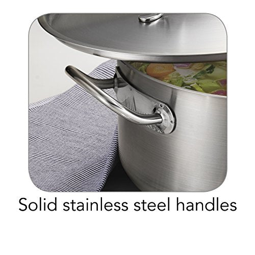 Tramontina Pro-Line Stainless Steel 9-Quart Dutch Oven Pot with Lid, NSF-Certified