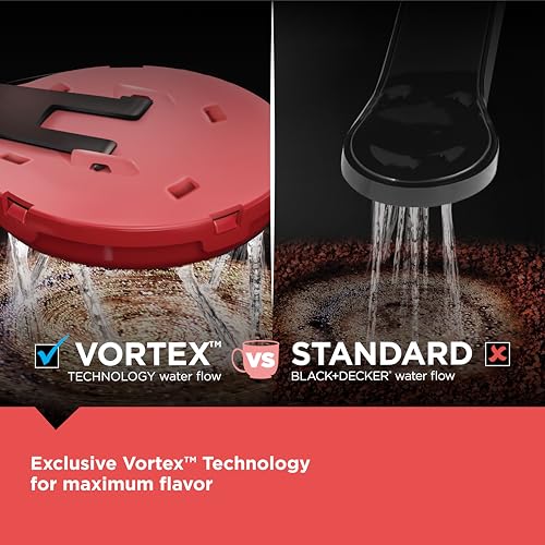BLACK+DECKER CAFÉCRAFT 12-Cup Coffee Maker, One-Switch Drip Coffeemaker with Vortex Showerhead Technology, Sneak-A-Cup, Keep Warm Function, Stainless Steel