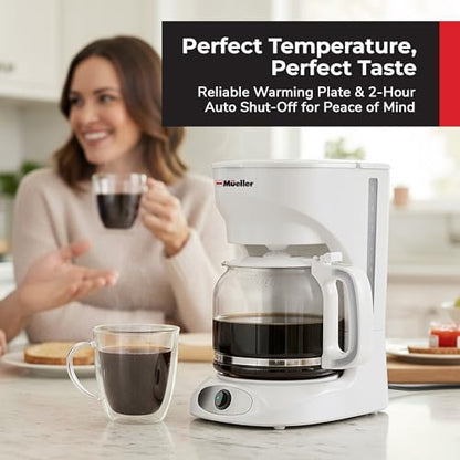 MUELLER HOME 12-Cup White Coffee Maker