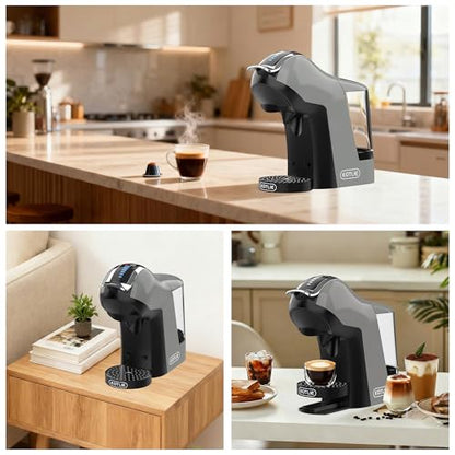 KOTLIE EM-308B Espresso Machine, Single Serve Coffee Maker Compatible with Multiple Capsule Types, Ground Coffee, and ESE Pods. 3 Temperatures, 7 Water Volume Levels, and a 1L Water Tank（Gray）
