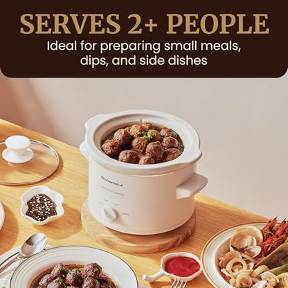 Elite Gourmet MST-250XW Electric Ceramic Slow Cooker, Adjustable Temp
