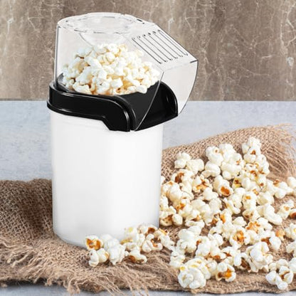 OUNONA Electric Hot Air Popcorn Maker Home Air Popper Popcorn Machine with Measuring Cup Compact Small Electric Popper for Movie Nights Party Snacks Us Plug