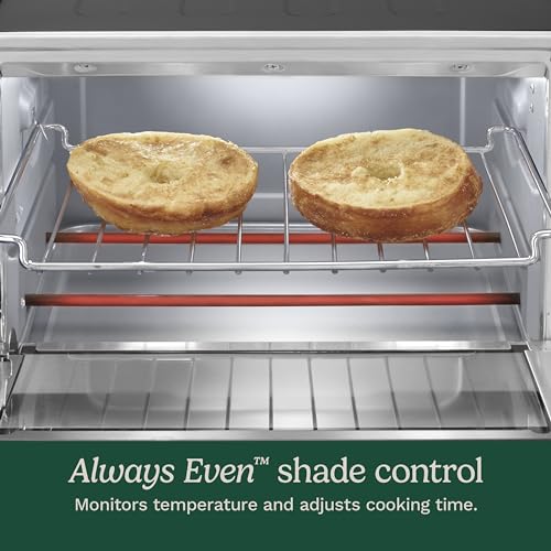 Cuisinart Custom Classic Toaster Oven Broiler, 1800 Watt Countertop Toaster Oven to Bake, Broil, and Toast, Non-Stick Interior, Consistent Toast Control, Brushed Stainless Steel/Black, TOB-40N