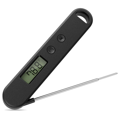 Instant Read Meat Thermometer Digital - Perfect for Meats, BBQ Grill, Frying, Bread and More | Great Gift (Gray)