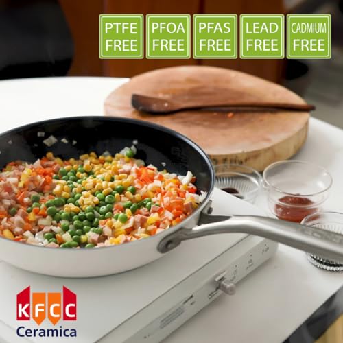 TeChef ValenCera Collection | Ceramic Nonstick Cookware Set, Free of PFAS, PTFE, PFOA, Made in Korea (6-Piece Set)