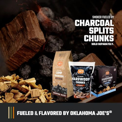 Oklahoma Joe's Highland Offset Charcoal Smoker and Grill with 900 sq. in. Cooking Area in Black
