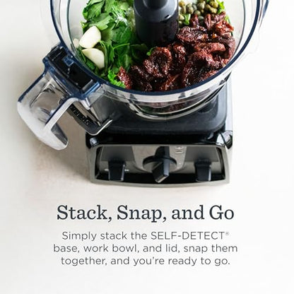 Vitamix 12-Cup Food Processor Attachment with SELF-DETECT, BPA-Free, with Multi-Use Blade and Two Reversible Discs, Compatible with Ascent and Venturist Series Vitamix Blenders