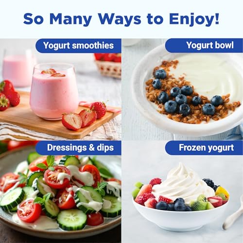 Ultimate Probiotic Yogurt Maker XL with 50% More Capacity, Adjustable Time & Temp Control, Make Trillions of Live Probiotics at Home to Support Gut Health, UNLIMITED LIFETIME WARRANTY (12-Jar Model)