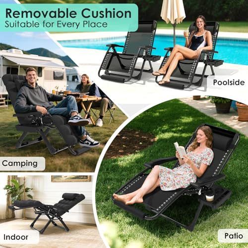 Suteck Oversized Zero Gravity Chair, 29" XL Reclining Lounge Chairs