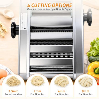 WICHEMI Electric Pasta Maker 4 IN1 Pasta Roller Noodle Pressing Machine