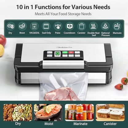 95kPa Precision Vacuum Sealer Machine for Food,Multiple Modes For Meal Prep