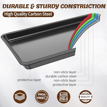 Baking Pans Set, Nonstick Bakeware Sets, Oven Pans for Cooking, AIVIKI 6 Pieces Baking Sheets Set Including Cookie Sheet, Deep Roaster Pan, Square Pan, Loaf Pan, Muffin Pan, Carbon Steel Baking Set