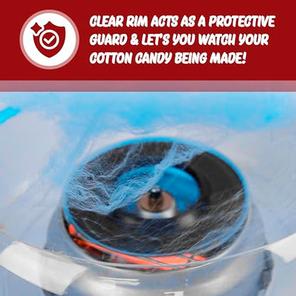 Darice Cotton Candy Machine – Retro Cotton Candy Maker – Cotton Candy Maker Machine For Homemade Sweets – Ideal for Birthday, Party, Gatherings – Works with Flossing Sugar or Hard Candy