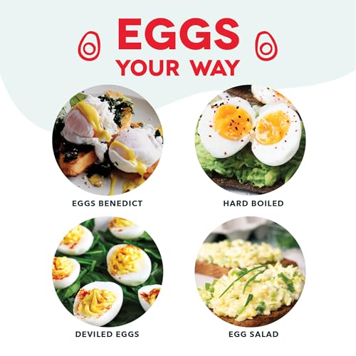 Dash Rapid Egg Cooker - Boiler, Poacher & Steamer - Includes Measuring & Recipe Guide - Dishwasher Safe - BPA Free - Holds 7 Eggs, Black