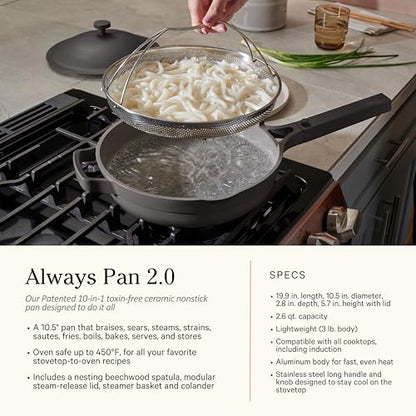 Our Place Cookware Set - 13-Piece Kit Including the Always Pan, Perfect Pot and Spatulas | Multifunctional, Toxin-Free Nonstick | Heat Safe up to 450°F | Oven, Stove, Induction Compatible | Steam