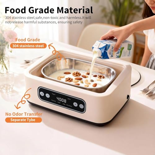 Yogurt Maker with Timer and Temperature Control