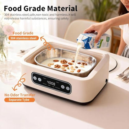 Yogurt Maker with Timer and Temperature Control