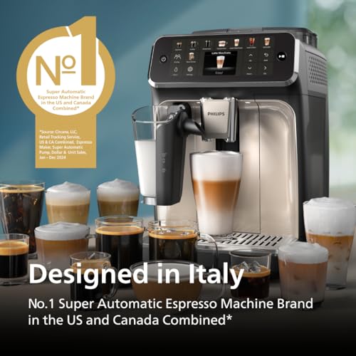 PHILIPS 5500 Series Fully Automatic Espresso Machine, LatteGo Milk System