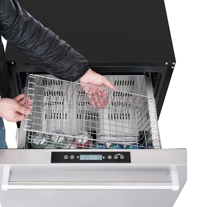 NewAir 24” Dual Zone Outdoor Beverage Fridge and Freezer | Freestanding or Built-In Under counter Refrigerator for Outside Patio | Dual Drawers that Refrigerate and Freeze | Stainless Steel