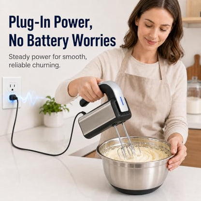 Electric Butter Churner with One-Touch & Adjustable Speeds, Butter Maker for Baking Prep & Farm Breakfasts, Butter Churn for DIY Family Fun – Kitchen Gadget