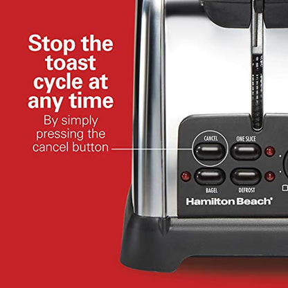 Hamilton Beach Retro 4 Slice Toaster With Sure-Toast Technology, Wide Slots