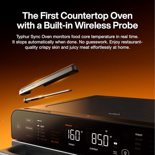 Typhur Sync Air Fryer Oven, Smart AI Wireless Probe, 360° Turbo Convection