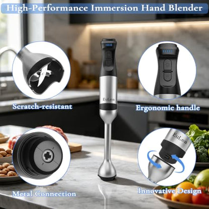 EuLea 8-in-1 Immersion Blender 1200W 5-Speed Kit