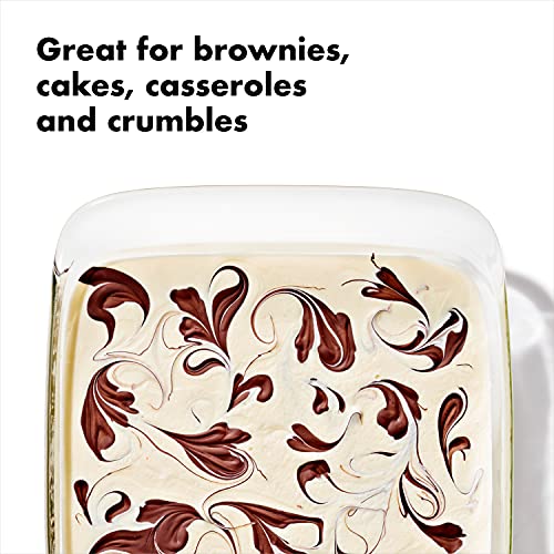 OXO Good Grips Freezer-to-Oven Safe 2 Qt Glass Baking Dish with Lid, 8 x 8