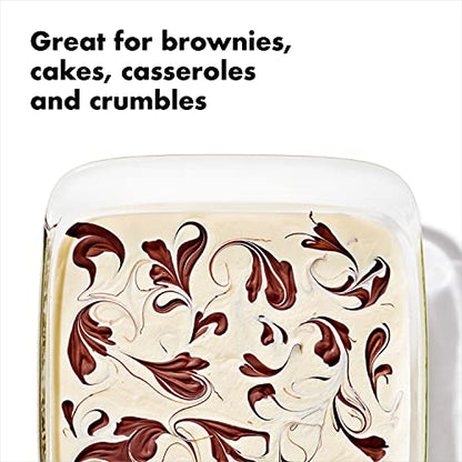 OXO Good Grips Freezer-to-Oven Safe 2 Qt Glass Baking Dish with Lid, 8 x 8
