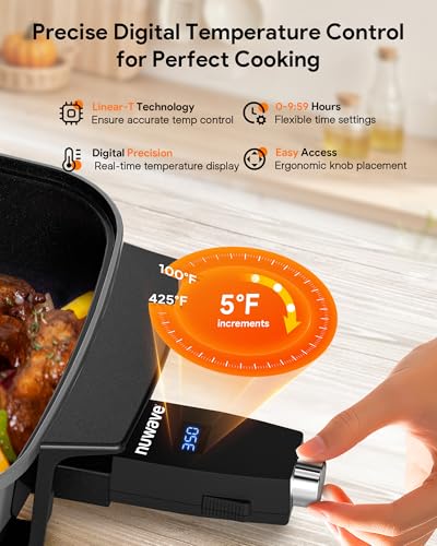 Nuwave Medley XL Digital Electric Skillet, Family Size Griddle w/Glass Lid