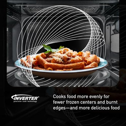 Panasonic HomeChef 4-in-1 Countertop Microwave Air Fryer Combo, Time-Saving 20 Presets + App-Linked Recipes, 1000W 1.2 cu ft Inverter Multi Oven & Convection Tech – NN-CV87QS Stainless Steel