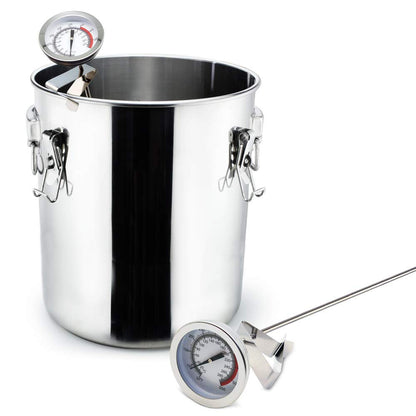 Deep Fryer/Candy/Turkey Thermometer with Clip&15 inch stem - Professional Kitchen Pot Fryer,Stainless Steel Fry Oil Thermometer for Frying,Candy and Meat Cooking