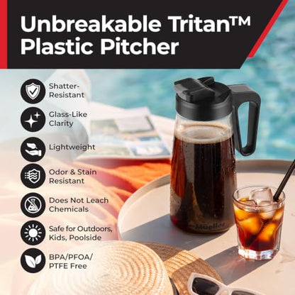 MUELLER HOME Cold Brew Coffee Maker, 64 oz Tritan Fortified Pitcher