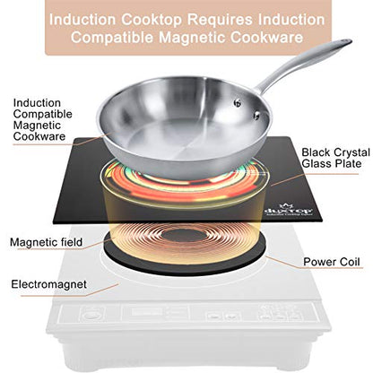 Duxtop 1800W Portable Induction Cooktop Countertop Burner, Gold 8100MC